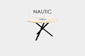 Стол обеденный круглый Nautic CARBON MATTE d120