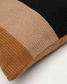 Saigua Чехол на подушку в черно-коричневую полоску 45x45