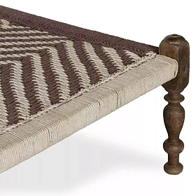 Индийская кровать Charpai коричневая