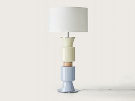 Настольная лампа Ponn Ponn хромированный металл, белый абажур 801011/41