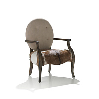 Кресло Virgine коричневое из козьей кожи