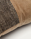 Mikayla Чехол на подушку из принтованного льна, хлопка и коричневого бархата 45 x 45 см