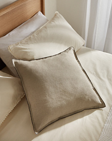 Чехол для подушки Elea из 100% льна светло-серого цвета 45 x 45 см