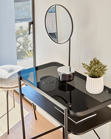 Galatia Туалетный столик с металлическими ножками в черном цвете 80 x 44,5 см