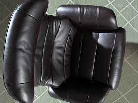 Поворотное кресло воловья кожа A928 /5034 шоколадный цвет