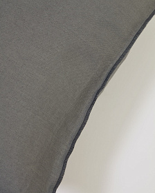 Чехол для подушки Elea из 100% льна темно-серого цвета 45 x 45 см