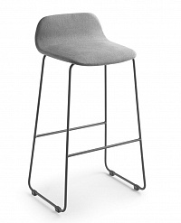 Барный стул Bisell 67 см тканевый на металлических ножках со спинкой