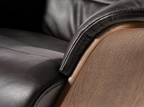 Поворотное кресло воловья кожа A928 /5034 шоколадный цвет