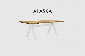 Стол обеденный Alaska WHITE WASH 200х100