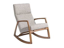 Кресло-качалка 5106/WD972 из серой ткани